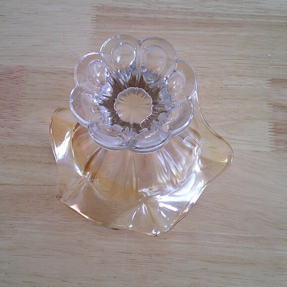 Cardinal Art Glass Candy dish Compote Ruffle Bowl with pedestal - Picture 4 of 5